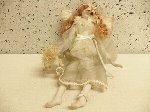 0620415w【小さな女の子 ビスクドール 妖精？天使？】全長22cm程度/ドール 人形/中古品