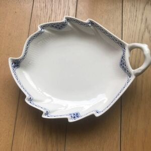 ロイヤルコペンハーゲン プリンセス ブルー リーフディッシュ 箱付 新品未使用 ROYAL COPENHAGEN