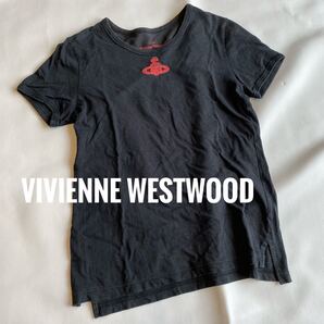 Vivienne westwood RED LABEL ヴィヴィアンウエストウッド Tシャツ オーブ 刺繍 ブラックサイズ2