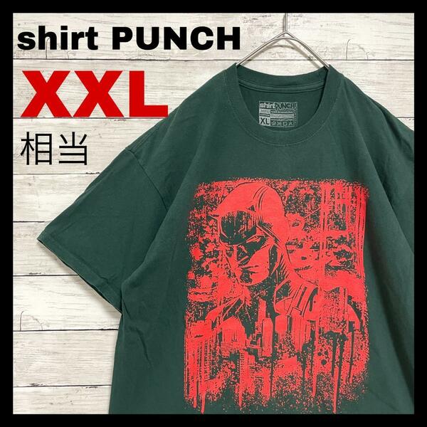 n55 US古着　shirt PUNCH　半袖Tシャツ　ビル　男　グラフィック　メンズ　レディース　