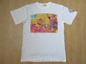 90's 布袋寅泰 GUITARHYTHM II Tシャツ M～L位 白 Tomoyasu Hotei ギタリズム BOOWY COMPLEX Fernandes フェルナンデス ギター 幾何学模様