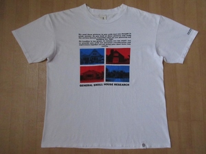 90's GENERAL RESEARCH 1999 year SMALL HOUSE T-shirt L white General Research ONEITA mountain MOUNTAIN Kobayashi . regular photograph ART art 