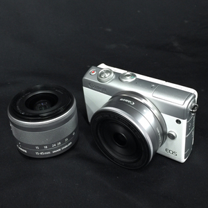 1円 Canon EOS M100 EF-M 22mm 1:2 STM 15-45mm 1:3.5‐6.3 IS STM ミラーレス一眼 ボディ レンズ セット C4624