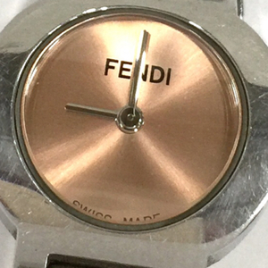 フェンディ 腕時計 3050L ラウンド ブロンズ文字盤 クォーツ レディース 純正 ベルト FENDI QT071-98