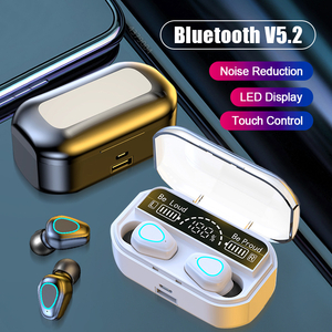 Bluetooth 5.2 イヤフォン 3500mAh 充電 ボックス ワイヤレス ヘッドホン 9D ステレオ スポーツ 防水 イヤフォン マイク付き