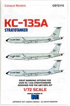 新製品　1/72 Caracal Models カラカルモデルスデカール CD72115 - KC-135A　Stratotanker_画像1