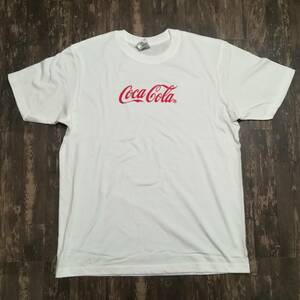 COCA COLA・コカ・コーラ・ロゴ・プリントTシャツ・白・XL