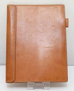  prompt decision total leather * rare rare records out of production earth shop bag nachu-la cow leather B5 Note cover book cover pocketbook cover leather leather 