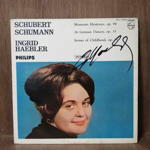 LP - 直筆サイン入り - SCHUBERT SCHUMANN / INGRID HAEBLER - PLAYS SCHUBERT & SCHUMANN - SFL-7992 - *21