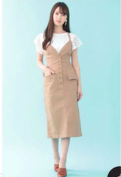 【美品】JILL by JILLSTUART ジルバイジルスチュアート ビヨンドデニムワンピース ブラウン Mサイズ