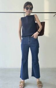 L'Appartement CROPPED FLARE DENIM