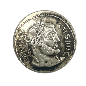 レプリカ マクセンティウス 神殿 古代ローマ 銀貨 硬貨 コイン アンティーク キーホルダーペンダントお守りなどに RM28