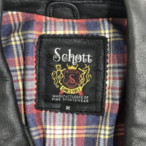 【中古】Schott　ショット ポリスマンジャケット　牛革 　ヴィンテージ加工 3151004　サイズM_画像3