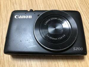 Canon キャノン PowerShot パワーショット S200 5.2-26mm ｆ2.0-5.9 コンデジ コンパクトデジタルカメラ デジカメ カメラ 黒 ブラック 2493
