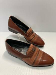 ●貴重なレア革靴！紳士マドラス　LUTECIA 　LU900　ブラウン　24.0cm　おしゃれな型押し、金具で足元を演出　安心の日本製！