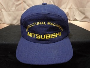  Mitsubishi MITSUBISHI* dark blue cap hat * retro used *h