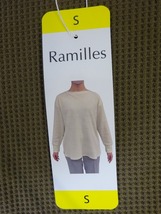 送料無料 未使用品 RAMILLES コストコ ワッフル素材 ロングスリーブ Sサイズ 長袖Ｔシャツ レディース カーキ色_画像2