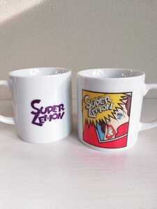 未使用 スーパーレモンキャンデー マグカップ 2個セット ペア SUPER LEMON アメリカン雑貨 コーヒーカップ アメコミ レモンキャンディー