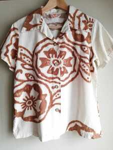 ヴィンテージ SEARS アロハシャツ 花柄 60s 70s 手縫い 古着 一点物 ハワイアンシャツ 半袖 USED ユニセックス レトロ アメカジ 柄シャツ