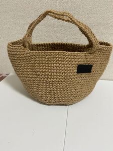 ハンドメイド 麻紐バック マルシェバック 麻ひもバッグ かごバッグ