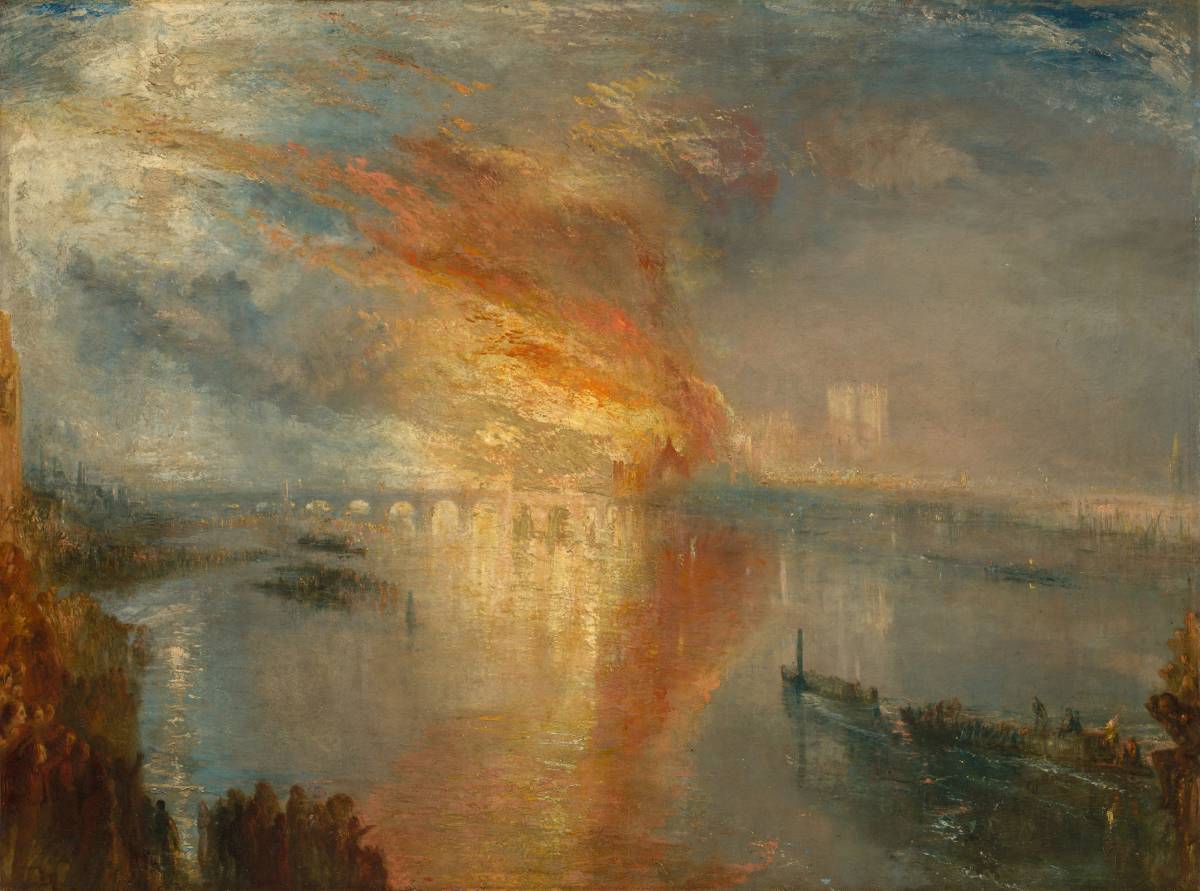 New Turner's Flames of the Parliament high-quality print using special techniques, in a wooden frame, photocatalytic processing, special price 1980 yen (shipping included) Buy it now, Artwork, Painting, others