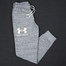 新品 UNDER ARMOUR アンダーアーマー スウェット パンツ テーパード ジョガーパンツ ビッグロゴ フレンチテリー 速乾性 XXL グレーN306_画像1