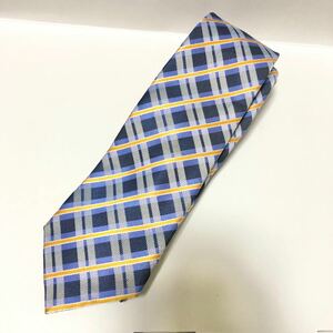 SIMPLE PHRASE CRAVAT ネクタイ　チェック　ブルー　シンプル　仕事　ビジネス　青　スーツ　面接　通勤　会社