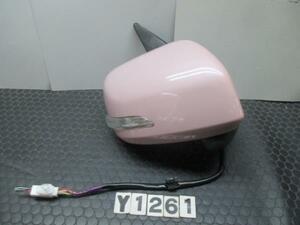 ミラ ココア　L675S 　右 ドアミラー　バックミラー　サイドミラー　 カラー・R65(ピンク系)　電動格納式　No.Y1261