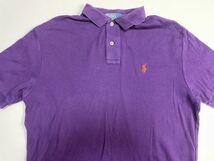 ☆US古着 POLO Ralph Lauren ラルフローレン ポロシャツ 半袖 紫パープル【S】天竺　　　　　◆3449◆_画像7