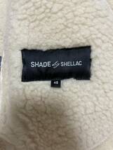 美品☆[SHADE by SHELLAC] フェイクムートン スエードボア ダブルライダースジャケット 48 ブラウン シェイドバイシェラック_画像3