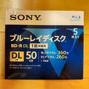 SONY ソニー ブルーレイディスク BD-R DL 50GB 5枚パック 5BNR2VLPS4