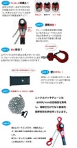 4台セット　軽量タイプ 小型 レバーホイスト0.8ton 800kg レバーブロックLever Hoistチェーンホイスト チェンブロック チェーン ガッチャ_画像2