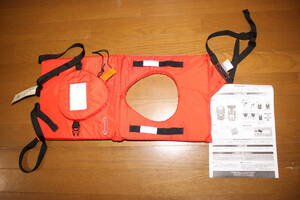  unused Mont Bell (mont-bell) floating tool coming off .....KIds125~155 Sunset orange 1127578 for children safety safety life jacket 