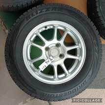 ブリヂストン　エコフォルム　14in 5.5J+42 100 4Hスタッドレス4本ブリザック　VRX 185/70R14 4本 アクア ヤリス カローラ フィールダー _画像8