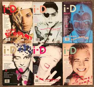 #i-D MAGAZINE No.37/38/39/40/41/42 1986 year 6 pcs. set britain magazine foreign book England London 