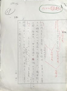 真作保証品『田辺聖子 「文車日記 -私の古典散歩-」 直筆原稿・校正 148頁～159頁 12枚(内3枚印刷)』