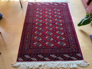 出品者も30年前に一目ぼれしたブハラ絨毯！25年で300枚以上を販売！上質素敵なブハラ絨毯はトルコ在住26年の当店で！見事な1.5平米日本発送