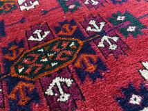 厳選した素敵な絨毯は当店で！ブハラ絨毯は23年で300枚以上を日本にお届け！レアサイズの手織ヤムット絨毯素敵なケプセ柄が人気！日本発送_画像9