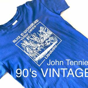 90年代 アイルランド製 SCREEN STARS ジョン テニエル アリスインワンダーランド 不思議の国のアリス スランディドノ Tシャツ Llandudno