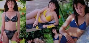 ★ 年代もの 入手絶望的 06/15現在Yahooなし 今村理恵 ビキニ 水着 切り抜き 4P