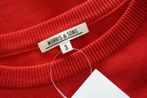 【即決】MORRIS＆SONS モリスアンドサンズ メンズ 半袖ニット コットン トップス 赤 サイズ:3 日本製【744201】_画像5