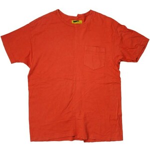 HURRAY HURRAY フレイフレイ フレーフレー 日本製 REMAKE POCKET TEE リメイクポケットTシャツ H1516 2 オレンジ 半袖 左右非対称 g5964