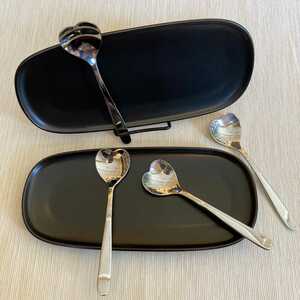 ALESSI Delta Air Lines specification plate 2 point . Heart spoon 4 point set 