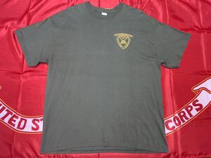 中古美品　made in USA USMC 3D reconnaissance BN コットンTシャツ GILDAN製xlarge OD