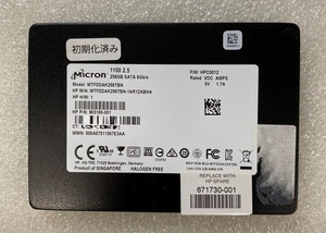 SSD MICRON 256GB SATA　※データ消去済み