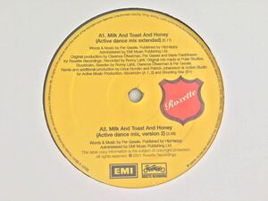 【希少プロモ盤】Roxette / Milk And Toast And Honey 4トラック12inch EMI EU 12EMDJ604 01年NOT FOR RESALE盤,貴重ミックス収録