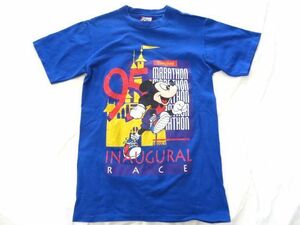 USA製90’s/90年代Mickey MouseミッキーマウスTシャツS　ディズニーランドマラソン アナハイムカリフォルニアCalifornia