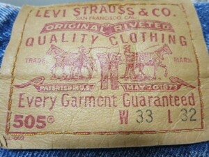 USA製90年代リーバイスLevis505 33インチ　クラッシュ加工 ブルージーンズ/デニム