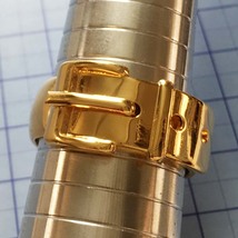 未使用に近い　イタリア製　GUCCI グッチ　ゴールド　２WAY　スカーフリング　指輪リング　サイズ約#30　No.S281_画像2