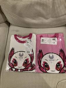 送料無料☆東京2020オリンピック公式Tシャツ マスコット ミライトワ　ソメイティキッズ　Tシャツ2枚　160cm ピンク/ホワイト